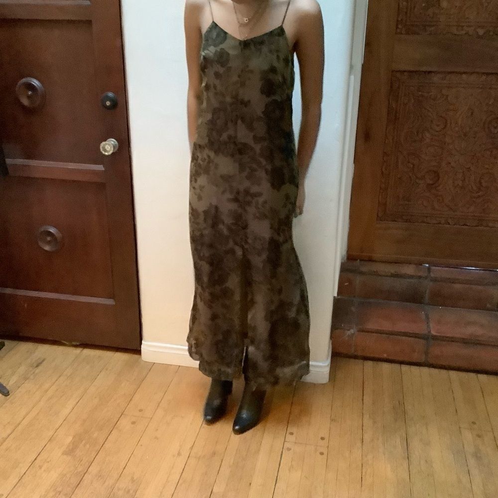 100% SILK BANANA REPUBLIC SHEER FLORAL DRESS